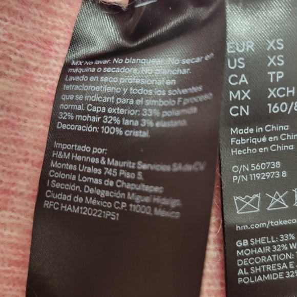 Embellished-Mohair-Blend-Cardigan-by-Rabanne Chic Pink Embellished Cardigan XS - Picture 12 of 12